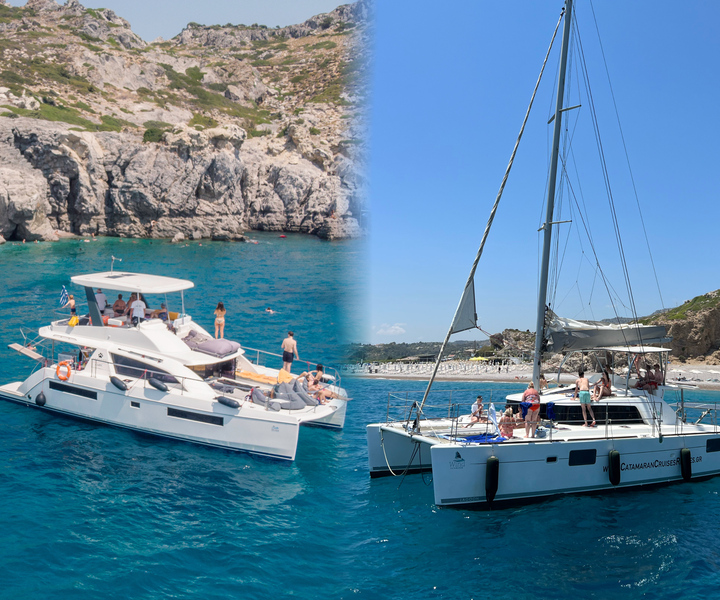 Rhodes: All-Inclusive Catamaran Cruise with Lunch and Drinks