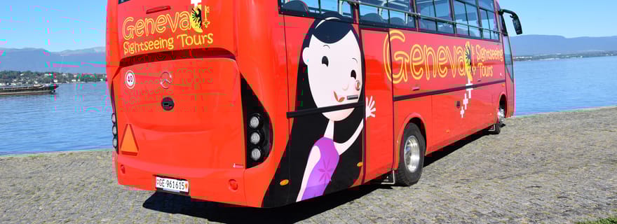 Genève : Bus à arrêts bus à arrêts multiples et visite panoramique en petit train