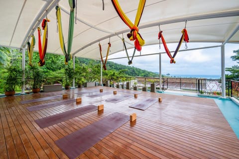 Phuket: Aerial Yoga Class with Rooftop Views - Image 2