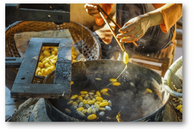 Hoi An: Herstellung von Seidentüchern - Halbtägige TourGruppentour (max. 15 Personen/Gruppe)