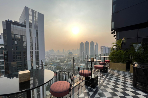 Bangkok: Mojjo Rooftop Lounge &amp; Bar - pakiet z jedzeniem i napojamiMojjo 3 dania z koktajlem Free Flow Mocktail