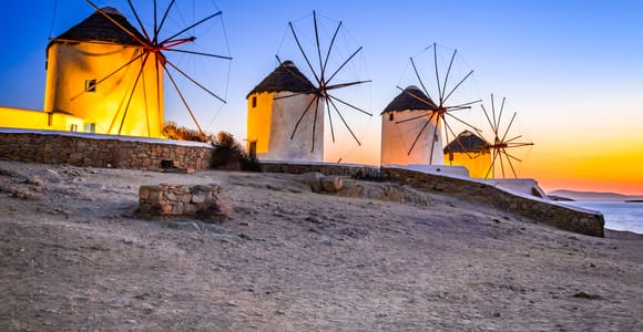 Von Athen aus: Tagestour nach Mykonos mit Tickets für die Fähre