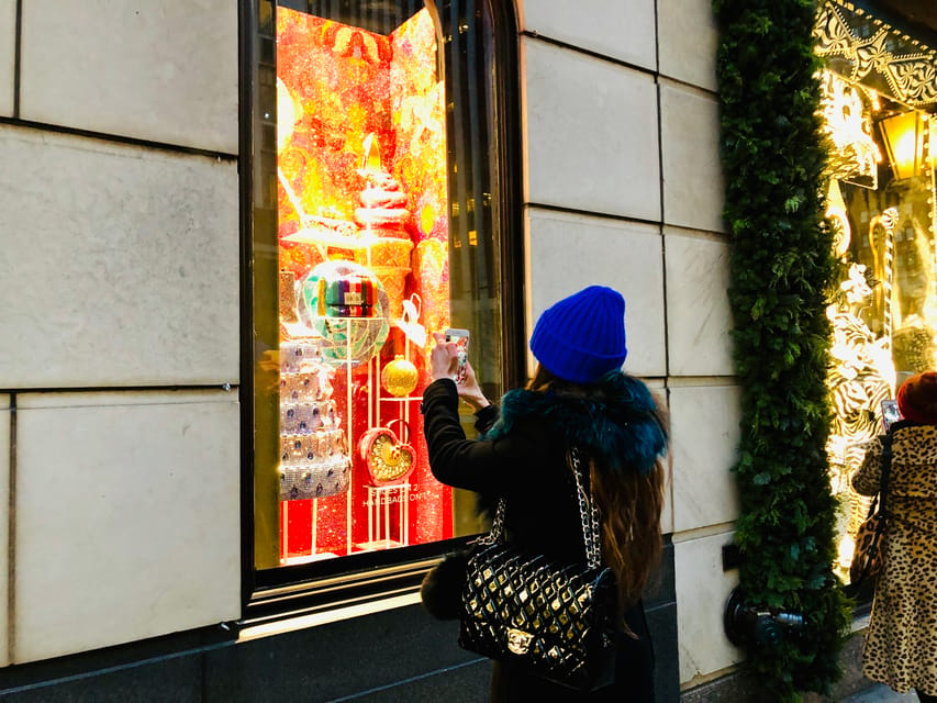 A Louis Vuitton handbag displayed in the Macy's Herald Square