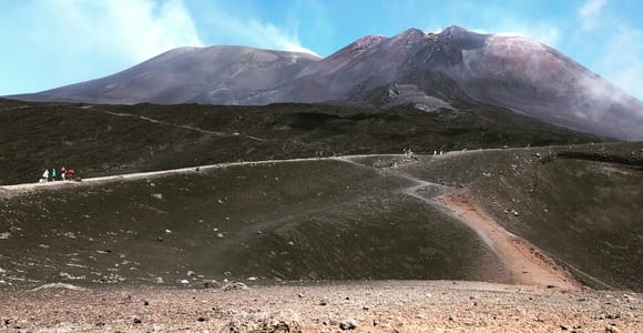 From Taormina: Etna Summit Area, Lunch & Alcantara Tour