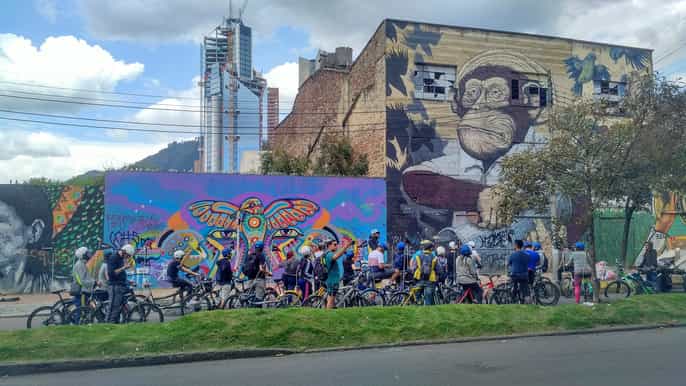 bogota halfday graffiti and street art bike tour