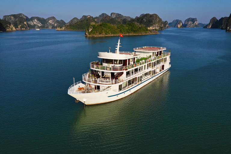 Vanuit Hanoi: 2-daagse Halong Sapphire-cruise en privébalkonDeluxe balkoncabine - tweepersoonsbed/twin - met vervoer