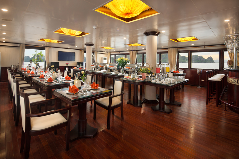 Vanuit Hanoi: 2-daagse Halong Sapphire-cruise en privébalkonDeluxe balkoncabine - tweepersoonsbed/twin - met vervoer