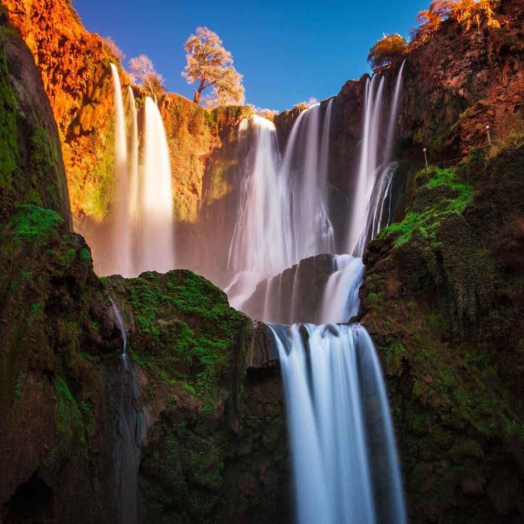 Au départ de Marrakech : Excursion privée d'une journée aux cascades d'Ouzoud - cascade