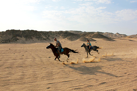 Hurghada : Excursion à cheval dans la mer et le désert, observation des étoiles, dîner et spectacleGroupe privé : Promenade à cheval d'une heure