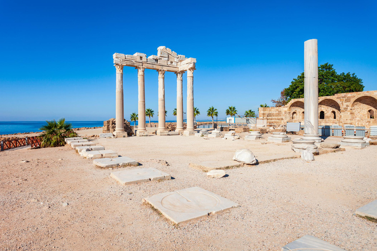 Antalya: Perge Aspendos Side Guided Tour with Waterfall Group Guided Tour without Entrance Tickets