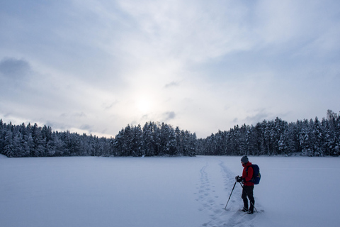 Espoo: Excursión guiada con raquetas de nieve en el Parque Nacional de Nuuksio