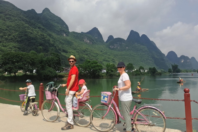 Ab Guilin: Li Jiang-Flussfahrt und Rundfahrt durch YangshuoBootsfahrt & Tour mit Sonnenuntergang am Cuiping-Hügel