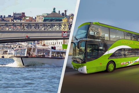 Estocolmo: Ônibus hop-on hop-off com guia de áudio e opção de barcoEstocolmo: Ônibus hop-on hop-off de 24 horas