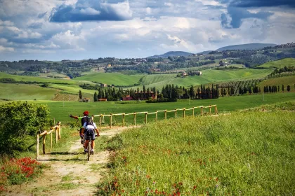 Von Florenz aus: Toskana per E-Bike mit Mittagessen und Weinverkostung