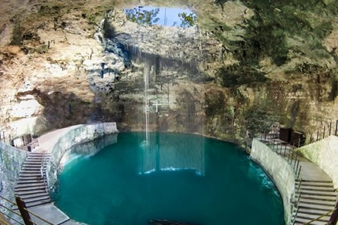 Cancun: Chichén Itzá, Valladolid i Cenote HubikuWycieczka premium z lunchem i otwartym barem