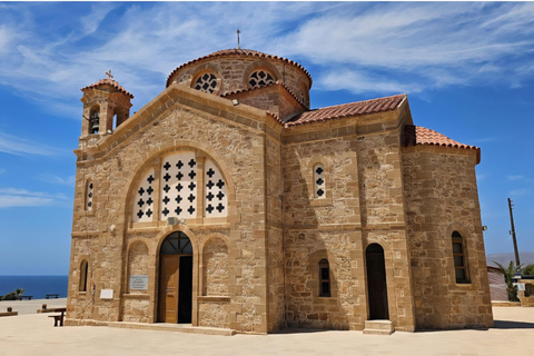 From Paphos: Aphrodite Experience, Sea Caves, & Winery Tour