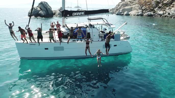 naxos day cruise on a catamaran with lunch
