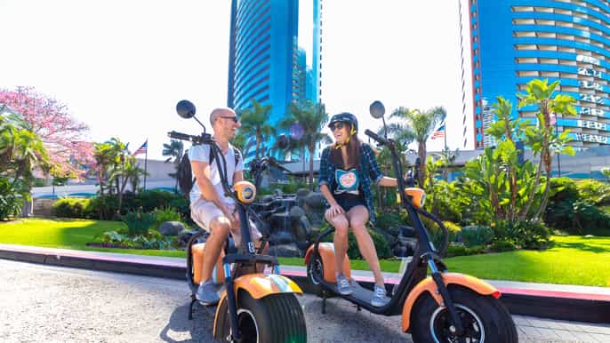 san diego selfguided scooter tour of downtown balboa