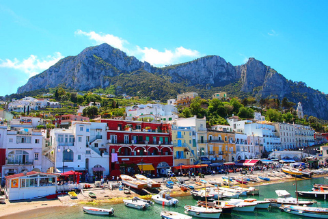 From Naples: Capri Boat Day Trip with DrinksTour in Spanish