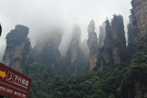 Tour privado de día completo en el Parque Nacional Forestal de ZhangjiajieSalida desde el hotel Zhangjiajie Center.