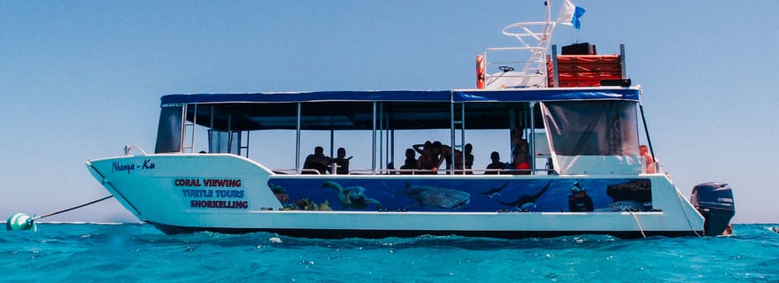 Tour en bateau à fond de verre à Coral Bay