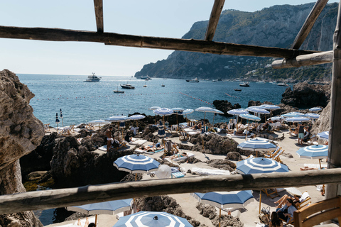 Da Positano: escursione di una giornata intera in barca sulla costa sorrentina e a CapriTour in inglese