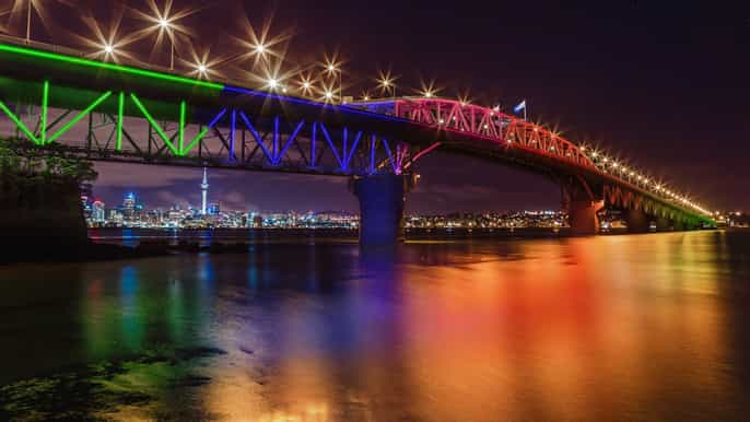 auckland mágico em a noite
