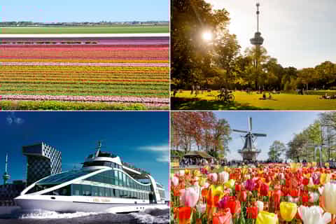 Rotterdam: Keukenhoftour, Harbor Cruise and Euromast Tour