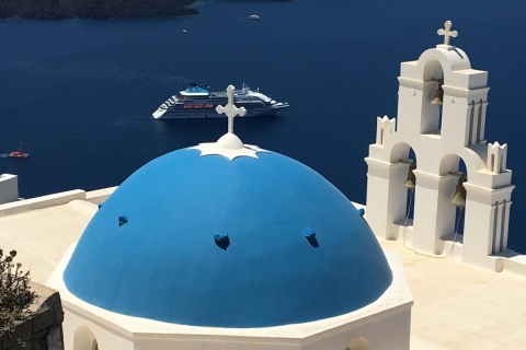 Santorini: visita guiada a Akrotiri, crucero en lancha motora y almuerzoSantorini: visita guiada por Akrotiri, crucero en lancha y almuerzo