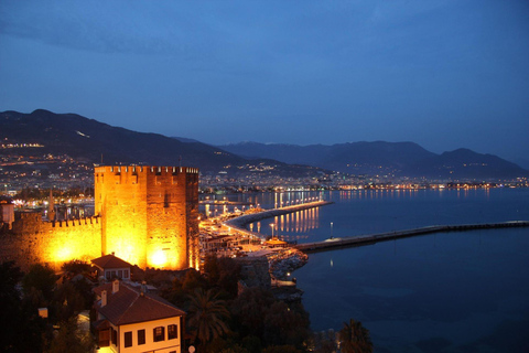 Alanya Night Tour: Castle, Cable Car & Cleopatra Beach Alanya SUNSET +TRANSFER, NO CABLE CAR