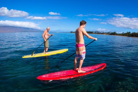 Maui: Makena Bay Stand-Up Paddle TourMakena Bay: Grupo pequeño de paletas y snorkel con guía
