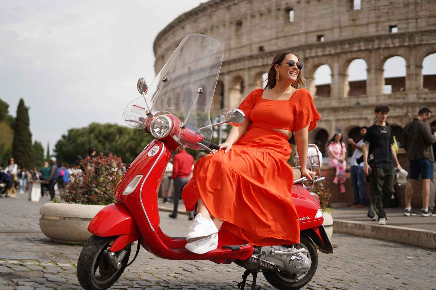 Vespa city tour in Rome with two different routes