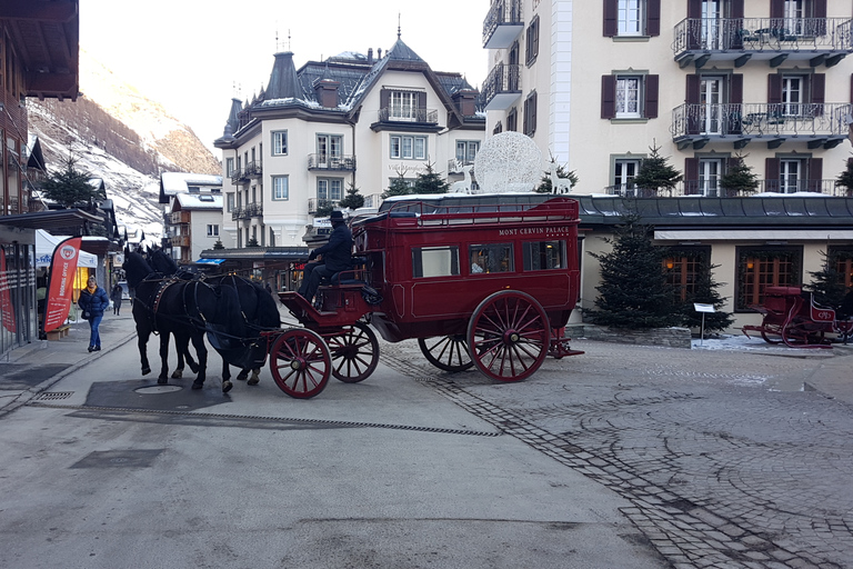 Zermatt: Tour privato a piedi del villaggio e del monte GornergratZermatt: passeggiata nel villaggio e tour privato del monte Gornergrat