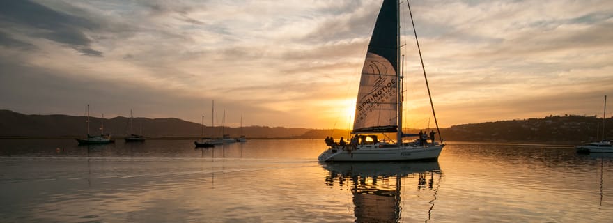 Croisière au coucher du soleil à Knysna avec dîner léger et vin