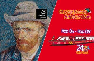 Amsterdam: Hop-On/Hop-Off-Grachtenfahrt und Van Gogh Museum