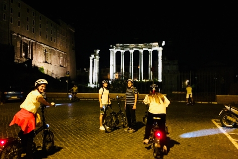 Rome: E-Bike Night Tour with Food and Wine Tasting