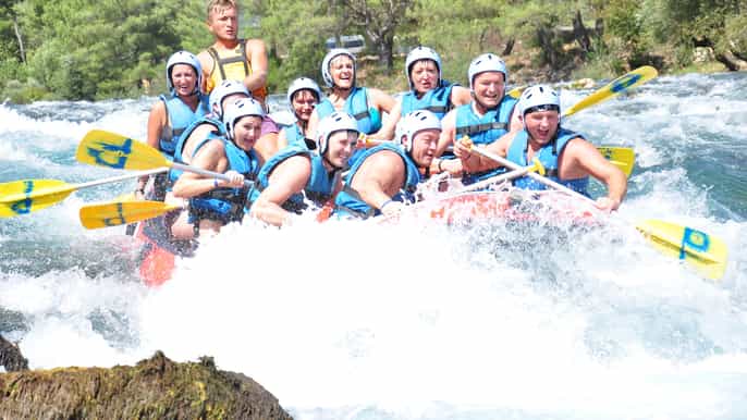 side whitewater rafting in koprulu canyon