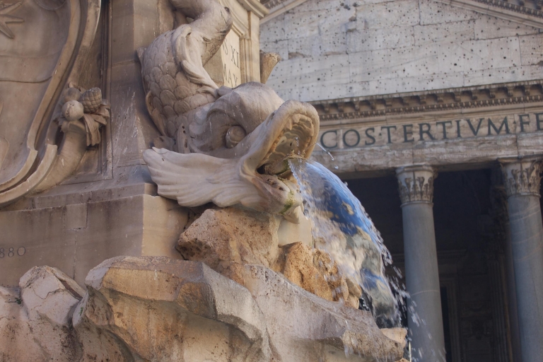 Rome: visite à pied des places romaines privées et des fontainesVisite du matin