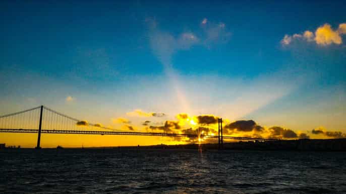 lisbon tagus river sunset cruise on a lagoon catamaran