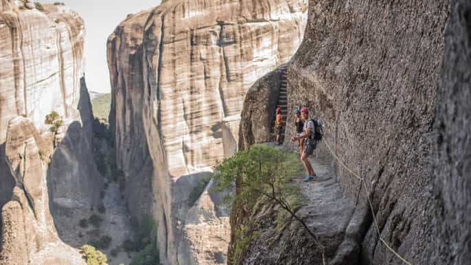 meteora rocks cliff scramble experience