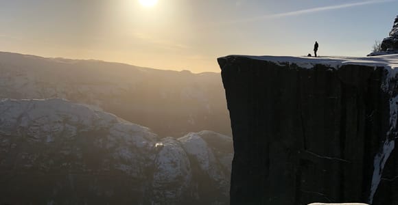 Stavanger: Geführte Winterwanderung Kanzelfelsen Preikestolen