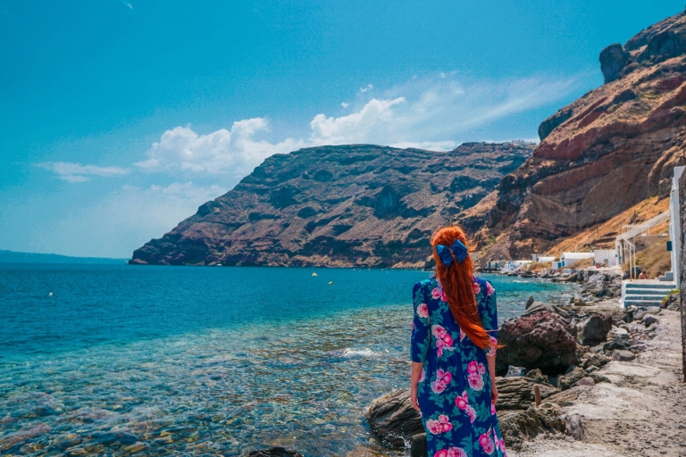 Santorini: Caldera en Oia met de boot van koning Thiras