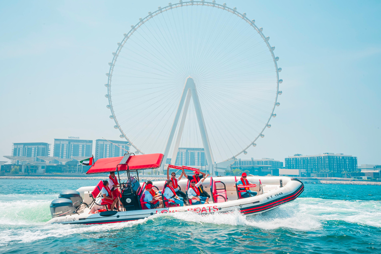 Dubai: Sightseeing Speedboat Tour with Live Tour Guide 1.5-Hour Tour with Atlantis and Burj Al Arab