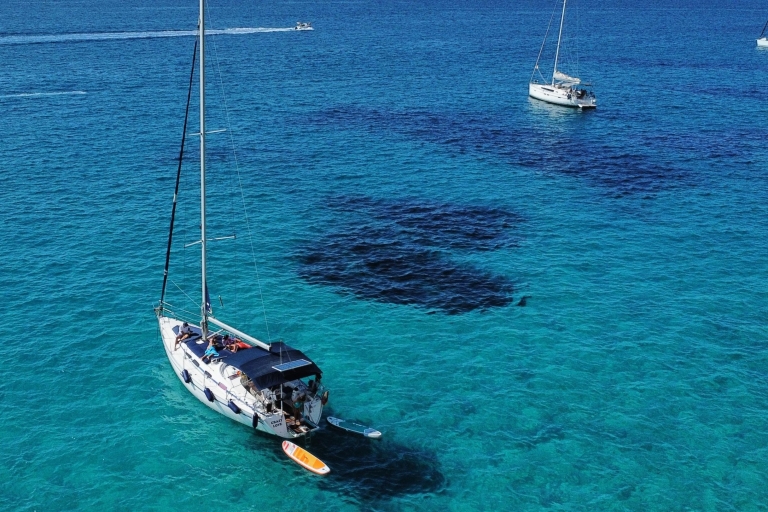 Palma original boat tour with snorkel, swim cristaline water Mallorca amazing boat tour with snorkel stop cristal water