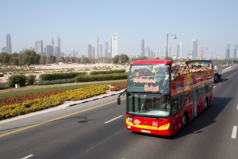 Dubaï : Visite guidée en bus Hop-On Hop-Off + croisière en boutre - PremiumDubaï : Billet Premium 48 heures