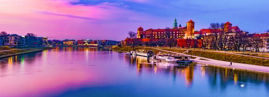 Kraków: Romantisk kveldscruise på Vistula med et glass vin