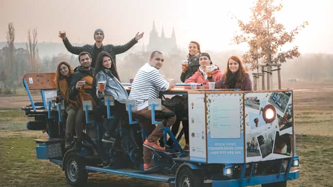 Prague: 1.5-Hour Beer Bike Tour