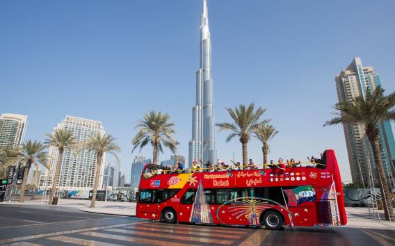 Dubai: Tagesticket Hop-On/Hop-Off-Bus & Eintritt Aquarium