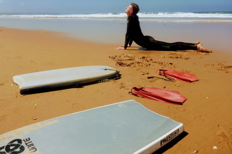 Lissabon: Bodyboard-Erlebnis4-stündiges privates Bodyboard-Abenteuer mit Videokorrektur