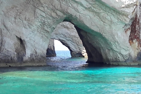 From St.Nikolaos: Boat Cruise to Navagio Beach & Blue Caves Private Boat Cruise